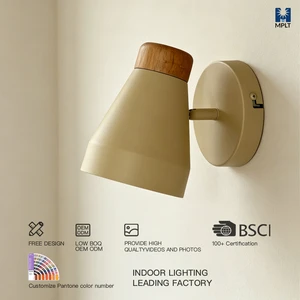 Nordic Style Wood Wall Lamp Minimalist Industrial Design Fixture For Living Room Sofa Bedside Reading Warm Ambient Lighting