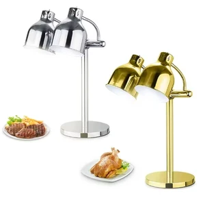 Food Heating Lamp Restaurant Supplies Double Head Buffet Food Warmer Catering Buffet Lights Standing Insulation Lamp