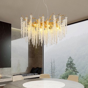 New Luxury Tree Branch Chandelier Modern Elegant Living Room Linear Dining Table Bedroom Pendant Light