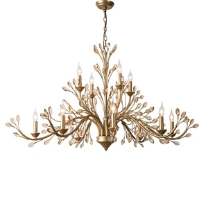 Vintage Crystal Chandeliers Crystal Pendant Lighting Tree Branch Chandelier Fixtures for Living Room Bedroom Dinning Room