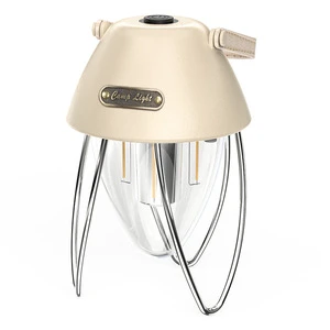 Camping Lantern LED Glass White/Yellow Light Built-in Battery USB Outdoor Tent Indoor Home Use Power Outage Portable Hiking