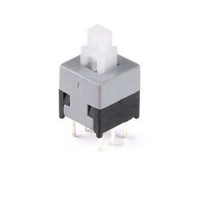 6Pin Dual Row Latch Push Button Switch 5.8x5.8/7x7/8x8/8.5x8.5mm PCB Mount for Electronics DIY & Industrial Control