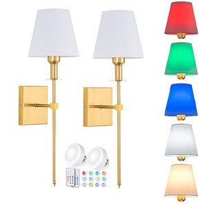 LED Modern Classical Wall Lamp Bedside Reading Hotel Wall Lamp American Brass Wall Light RGB Lamps
