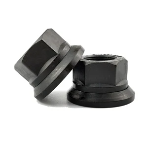High Strength M22*1.5 Black Steel Hex Washer Nut for Trucks Auto Parts