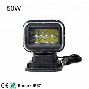 Hot Selling Magnetic Remote Control Search Light 7.8inch 50w Led Marine Searchlight 12v 24v for Marine