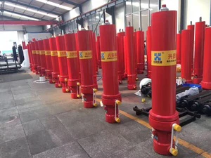 Double Acting Telescopic Steel Hydraulic Cylinders & Pistons 100-200Ton Front Flange Bearing for Press XINGTIAN Brand