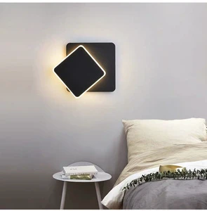 Square Adjustable 5W LED Warm White Decorative Interior Wall Light Modern Hallway Lamp for Hotel Use 220V E26