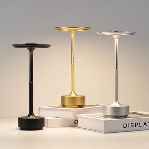 European Metal Dimmable Touch Control LED Table Lamp with Battery-Eye Caring Indoor/Outdoor Night Light & Room Decor Gift