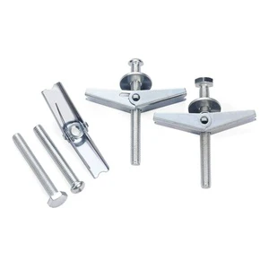 Plaster Walls Wooden Boards Folding Expansion Screw Snap Toggle Bolts for Install Murals or Wall Decorations and TV Mounts