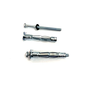 M4x59 Steel Multifunction Drywall Plasterboard Heavy Duty Hollow Wall Expansion Anchor Screw Zinc-Plated 5000 lb Shear Strength