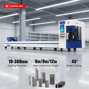 Top Rated Zero Tailing Laser Pipe Cutter 1000W-6000W Side-mounted Fiber Laser Tube Cutting Machine Auto Loading