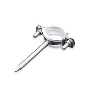 Pipe Clamp with Ending Nail for Setting on Wall for Pipe Conduit Tube and Pipe Fittings 201Stainless Steel with Two Screws