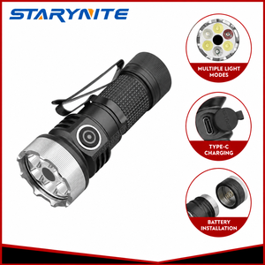 STARYNITE Professional 365nm UV Flashlight 1000 Lumens RGB Color Light Rechargeable EDC Multi-function Torch With Magnet Clip