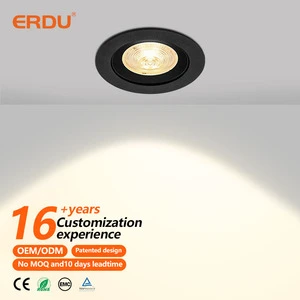 Standard 75mm Cutout Size LED Recessed Spotlight 5W 7W 120° Rotatable Adjustable Downlight Aluminum Housing