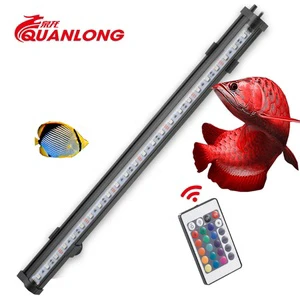 Quanlong Submersible Underwater Led Aquarium Light with Remote Control Wrgb Fish tank Led Light Marine Aquarium Lamp