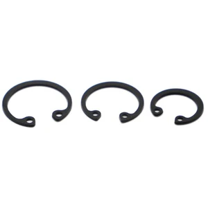 M8~M50 C Type Internal Circlip Retaining Rings Black 65 Manganese Carbon Steel Snap Rings DIN472 Split Style for Hole Aluminium