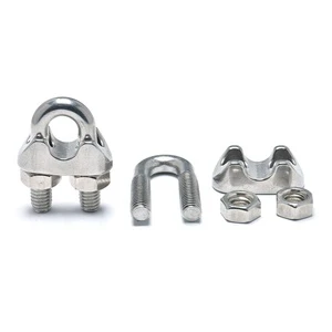 M3 U-Bolt Malleable SS304 Wire Rope Clamp DIN1142 Cable Clamp Wire Rope Clip