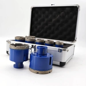 Fullux M14 5/8''-11 Thread Tile Granite Marble Ceramic Diamond Core Drill Bit Sets, Used For Angle Grinder With Fast Drilling