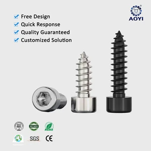 OEM High Strength Self-tapping Screws Iron Carbon Steel Nickel Zinc Plated Cylindrical Cap Hexagon Socket Self Tapping Screw