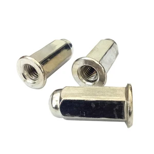 M6 M8 M10 Steel Nickel Plated Hex Flange Dome Cap Nuts
