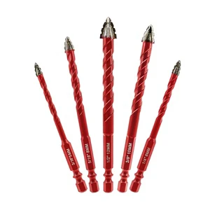 Tungsten Carbide Tip Triangle Alloy Twist Spiral Drill Bit 6mm-12mm Concrete Masonry Wall Brick Marble Granite Drilling Bits Set
