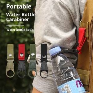 Tactical Nylon Water Bottle Holder Clip, Portable Webbing Buckle for Hiking Camping Outdoor