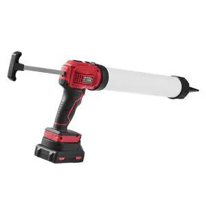 20V Cordless Electric Caulking Gun 20oz/600ml Battery Powered Sausage Caulk with 4 Adjustable Speeds and Anti-Drip Feature