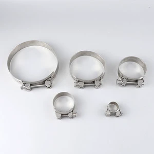 Metric/Inch Adjustable Electroplated Stainless Steel Bolt Clamp with T-Bolt for Industrial Use