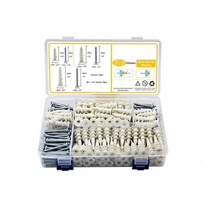 Cross-border Hot Sale 200/310pcs Gypsum Board Expansion Screw Set Expansion Anchor Self-tapping Screw Combination Box China Made