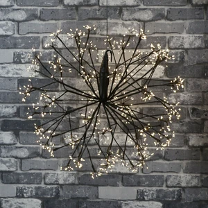 Black Hanging Branch Lamp Ball with Warm White Light for Outdoor Decoration Light
