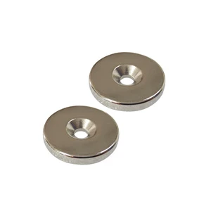 Strong High Power Round Gun Disc Permanent Custom Magnet Ring with Countersunk Used for Industry