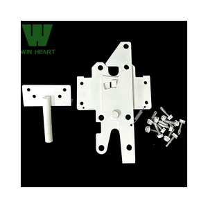 Stainless Steel Dual-Sided Latch Lockable Vinyl Fence Gate TWO-WAY Latch