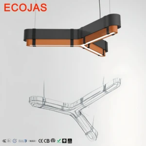 ECOJAS Designer Acoustic Pendant Light Soundproof Ceiling Luminaire UL Listed For Luxury Bar Cafe