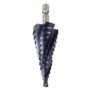 3/16 7/8 Inch Cobalt HSS High Speed Steel Step Drill Bit 1/4 Inch Hex Shank TiAlN Coating Four Spiral Multipurpose Drill Bits