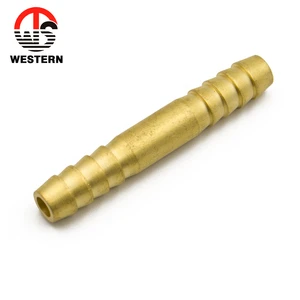 BRASS Material High Specification Hydraulic Double Grease Gas Nipple Hose Barb Nozzle Fitting For Rubber Hose