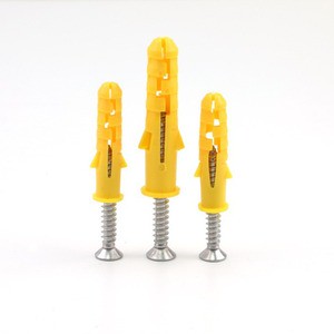 High Quality Materials Dilatant PE Nylon Expansion Anchor Screws Hammer Drive Wall Zinc Plaster Head Plastic Screw Made