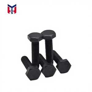 Factory Price Din 933 High-Strength Carbon Steel Hexagon Head Bolts M10 Thread 25mm Length ANSI Black Oxide CLASS 4