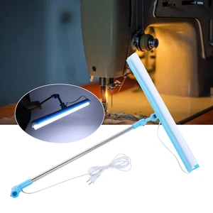 10W 595cm White Light Sewing Machine Lamp with Single Needle Chain Stitch Flat-Bed & Plastic Thread Stand Long Lamp Model
