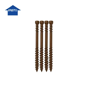 Carbon Steel Cylindrical Head T15 Drive Self-tapping Screw, Top and Bottom Threads, Ruspert 1000h Used on Flooring