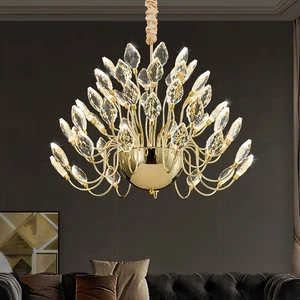 Modern Light Luxury Crystal Branch Chandelier for Living Dining Room Bedroom Villa Hotel Simple Design Villa Pendant Lamp