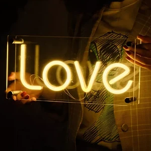 LED Illuminated Logo Neon Light Sign Outer Display for Advertising with Durable Plastic Lamp Body