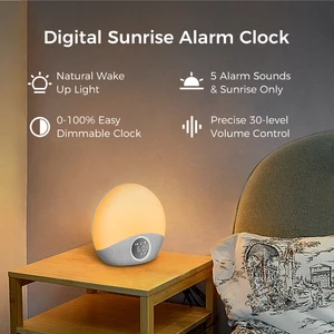 HiFiD Customized New Product Sunrise Alarm Clock Wake up Led Night Light Smart White Noise Machine