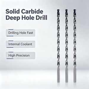 High-Performance Solid CNC Carbide Deep Hole Drills With Internal Cooling Feature