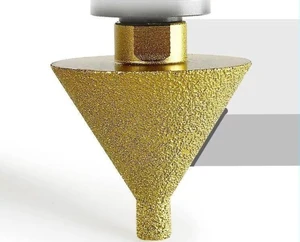 38mm 50mm Vacuum Core Drill Diamond Tapered Chamfer Bit for Drilling Porcelain Ceramic and Marble