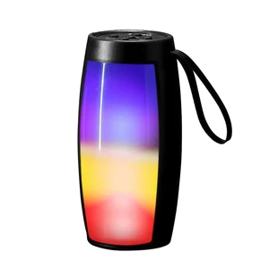 Portable RGB Night Light Music Player Speaker Wireless LED for Bluetooth Compatible for Mobile Phones Luminous Card Lanyard