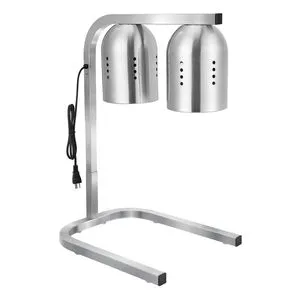 Commercial 500W Food Heat Lamp Free-Standing Stainless Steel Electric Light for French Fry Warmer Warming Holding Equipment Free