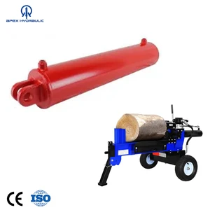 Custom Hydraulic Cylinder with Round Flange Double Acting 30 Ton 4 Inch Bore for Log Splitter