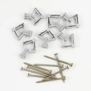 Butterfly Type Wall Anchor Special Plastic Expansion Pipe for Gypsum Board Drywall Anchors Plastic Hollow Expansion Plug Inch