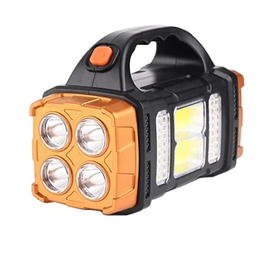 Factory Direct Sales Outdoor Abs Usb Output Function With Power Display Hand Held Solar Searchlight