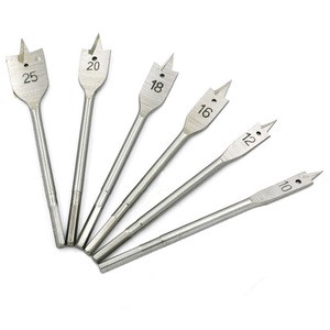 6Pcs Flat Drill Bit High Carbon Steel Wood Hole Saw Flat Drill Bits Set DIY Woodworking Tools Spade Drill Bit Brocas Para Madera